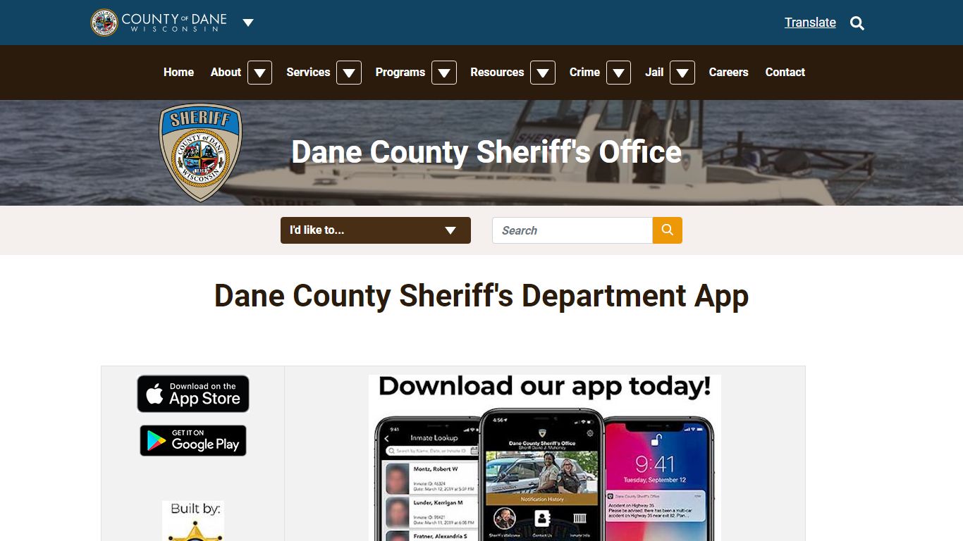 Sheriff's Department App | Dane County Sheriff's Office