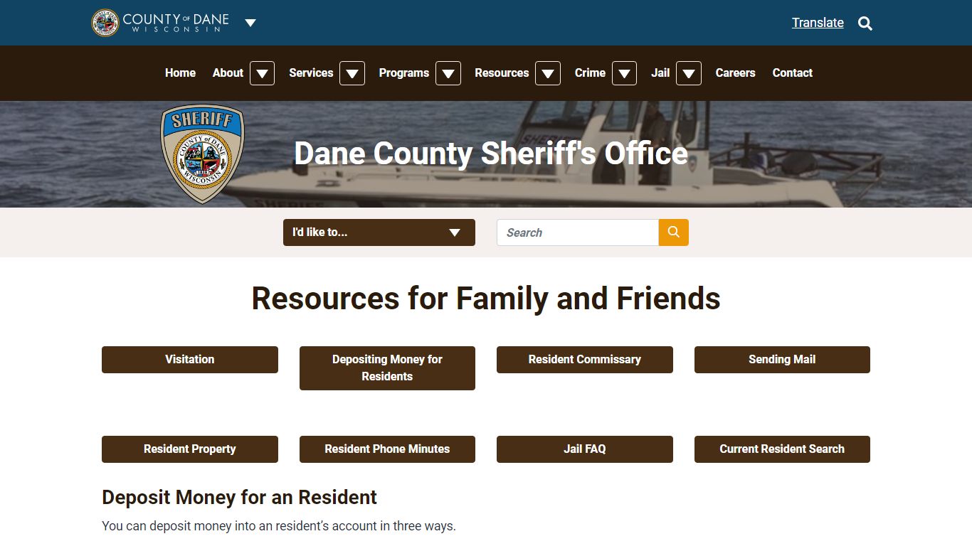 Family and Friends | Dane County Sheriff's Office